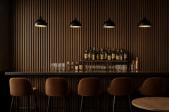 Copper Brown Acoustic Wood Slat Wall Panel-21mm(24''W × 106''H)