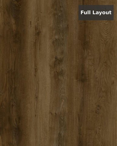 Dark Natural Oak SPC Rigid‑Core Flooring (6.5 mm Thickness with 0.5 mm SPC Wear Layer) – $1.85 CAD/sq ft | 22.44 sq ft/box ($41.51 CAD/box)