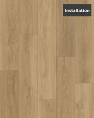 Medium Natural Oak SPC Rigid‑Core Flooring (6.5 mm Thickness with 0.5 mm SPC Wear Layer) – $1.90 CAD/sq ft | 22.44 sq ft/box ($42.64 CAD/box)