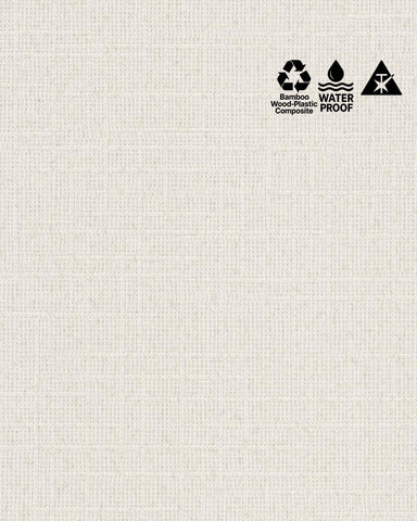Ivory Linen‑Textured Fiber‑Covered WPC Bamboo‑Wood Wall Panel – 8 mm (47.24″ × 110.24″)