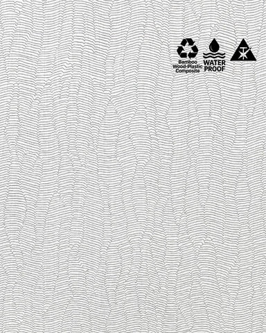 Graphite Wave‑Line Fiber‑Covered WPC Bamboo‑Wood Wall Panel – 8 mm (47.24″ × 110.24″)