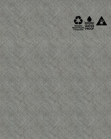Urban Silver Weave Fiber‑Covered WPC Bamboo‑Wood Wall Panel – 8 mm (47.24″ × 110.24″)
