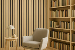 Natural Oak Acoustic Wood Slat Wall Panel-21mm(24''W × 106''H)